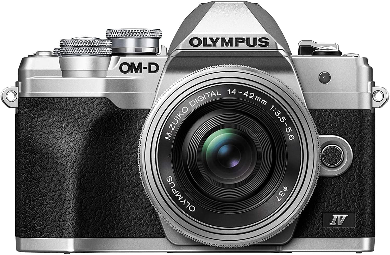 OM-D E-M10 Mark IV Micro Four Thirds System Camera Kit, 20 MP sensor, electronic viewfinder, 4K video, powerful AF, Wi-Fi, silver incl. M.Zuiko Digital ED 14‑42mm F3.5‑5.6 EZ Pancake silver