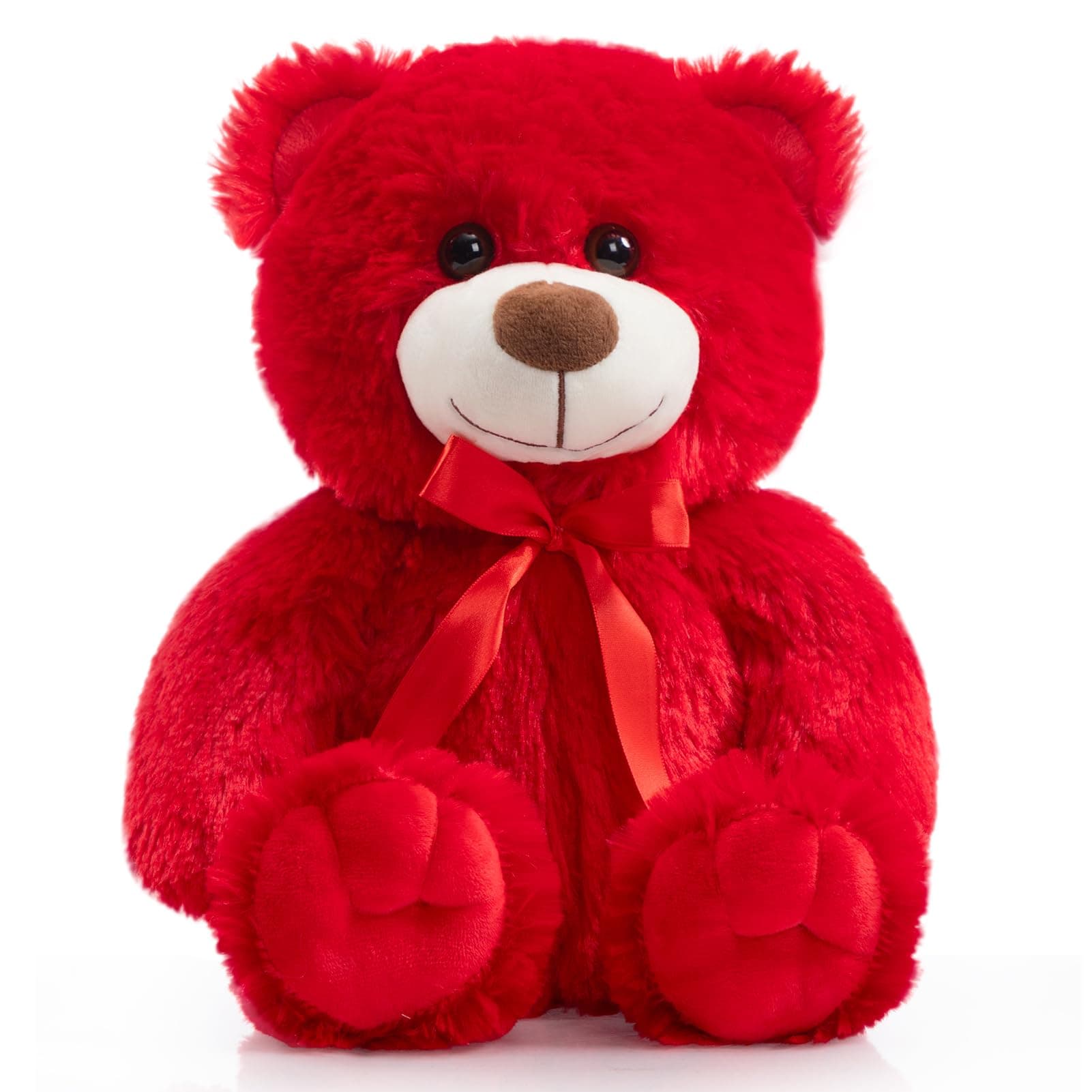 Super Color Teddy Bear Stuffed Animals Plush Toy for Children Girlfriend Family Congratulations Baby Shower Birthday Red 14 inch