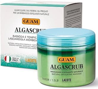 – GUAM Seaweed Exfoliating Body Scrub with Lemon Mint & Rosemary Essential Oils – 700g AlgaSCRUB Energising Body Scrub Exfoliator – Sea Salt Skin & Body Care – Softens, Smooths, Removes Dead Skin Cells