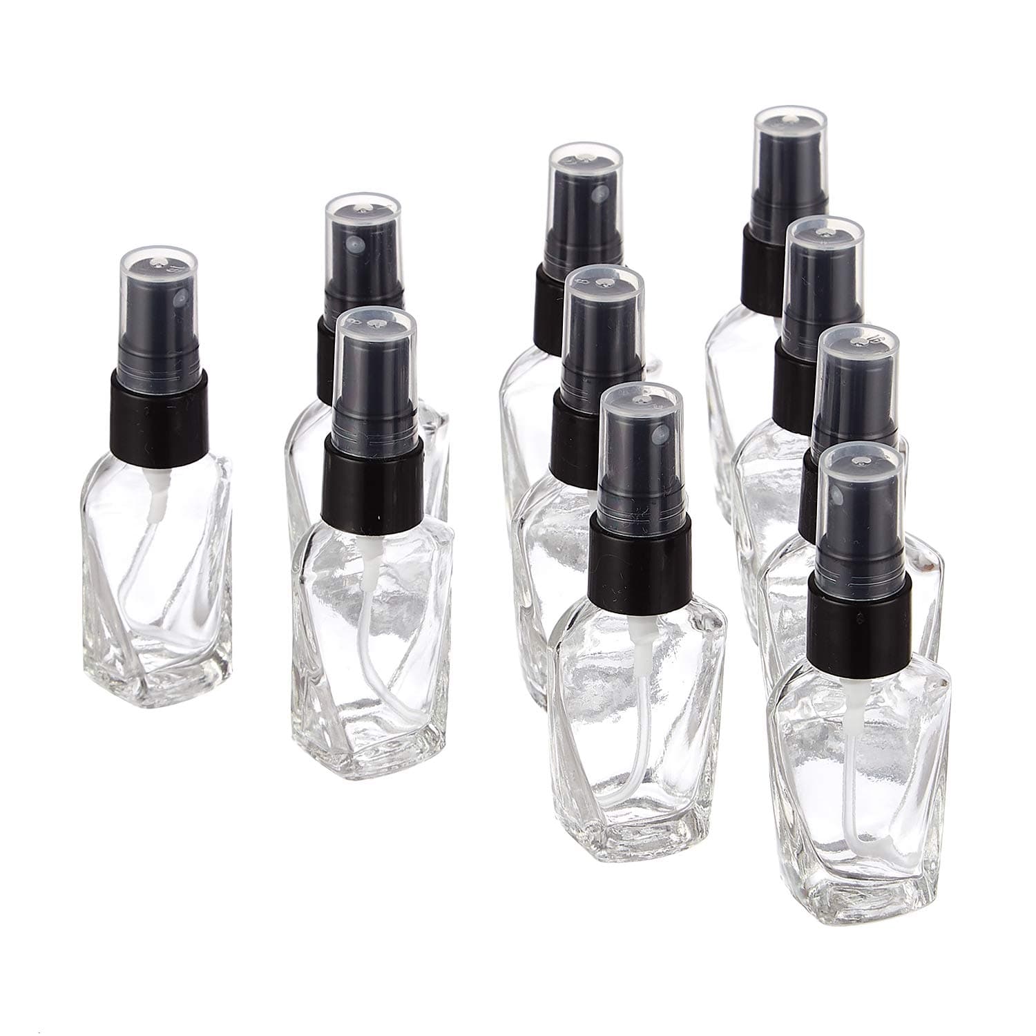 6 ML Refillable Mini Glass Fine Mist Spray Bottles for Perfume, Essential Oils, Aromatic Water Blend 6ML Set of 10 Pcs
