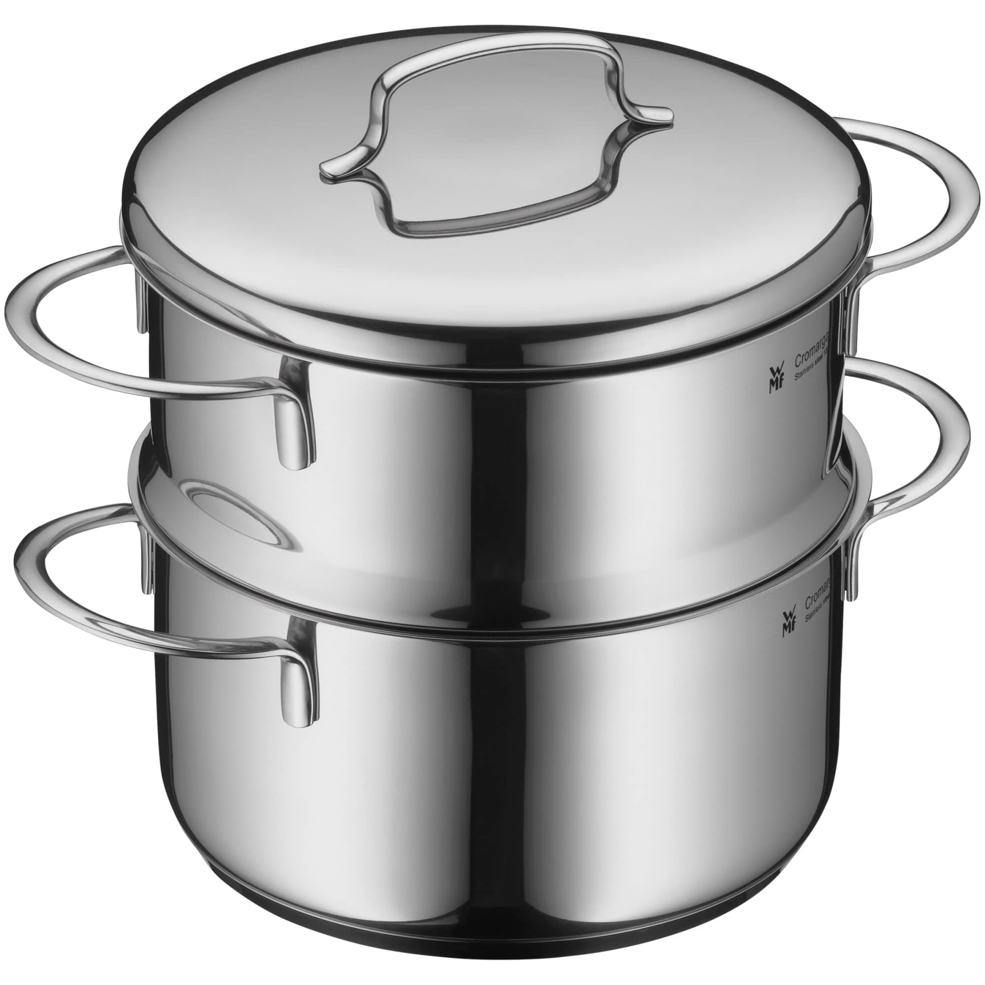 716836040 GemüseSteamer Ø 16 cm approx. 1,5l Mini stackable Cromargan stainless steel brushed suitable for all stove tops including induction dishwasher-safe, Silver