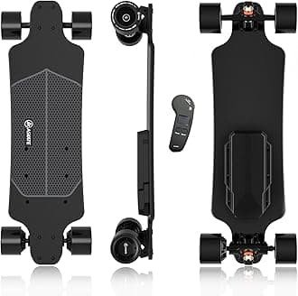 A1 Electric Skateboard with Remote, Rang Up to 17 Miles/24, 8 Ply Canadian Maple, Smooth Breaking, Suitable for Younger Beginners