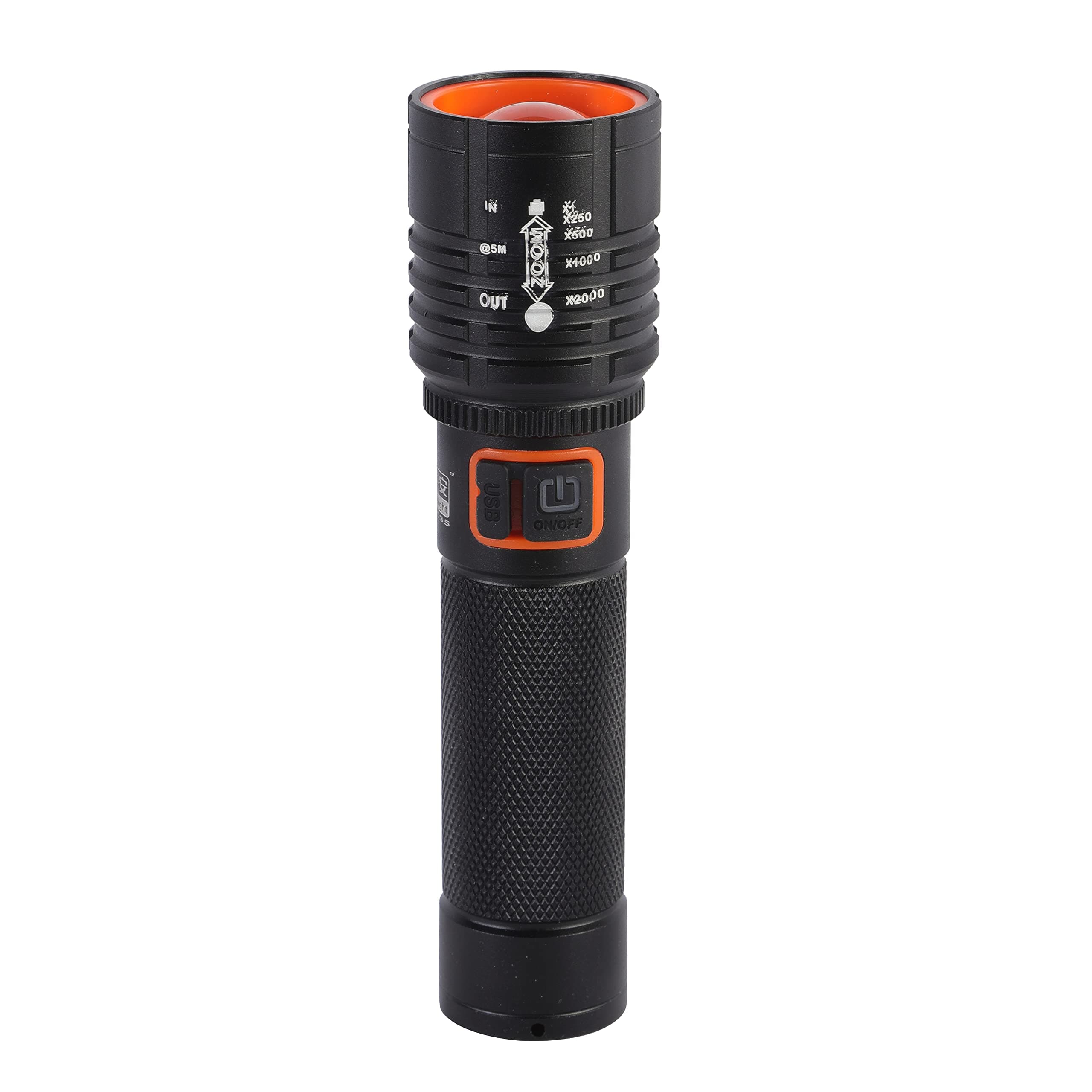 MZ 035 (ZOOMABLE LED Metal Torch) 4 Modes Flashlight, Super Bright Cree T6 LED Light Torch