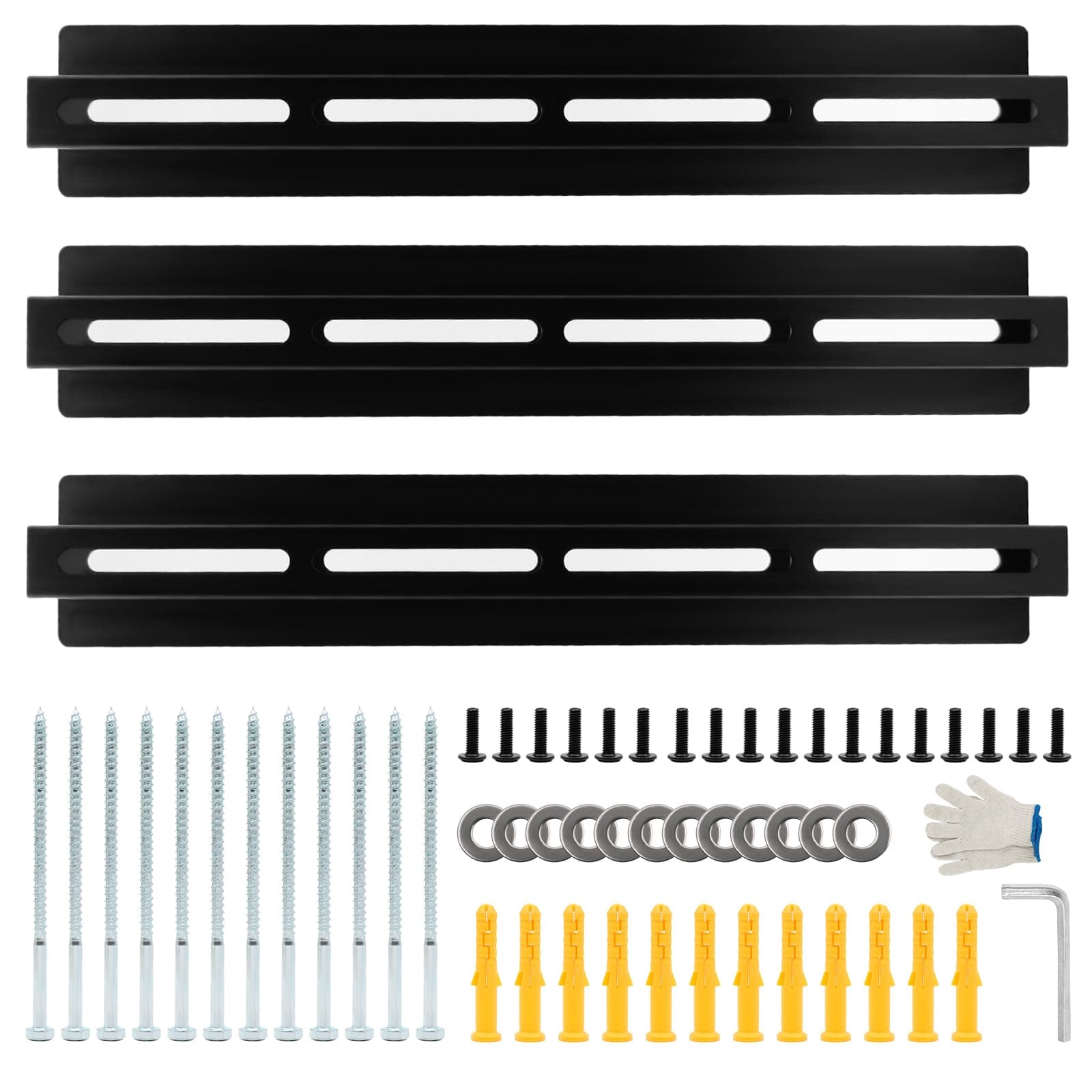 Dtructiew Overhead Garage Storage Rack,Adjustable Hanging Storage Racks for Garage,Heavy Duty Bins Garage Ceiling Storage Racks,17" Garage Tote Storage Organization System (3 Packs, for 2 Bins)