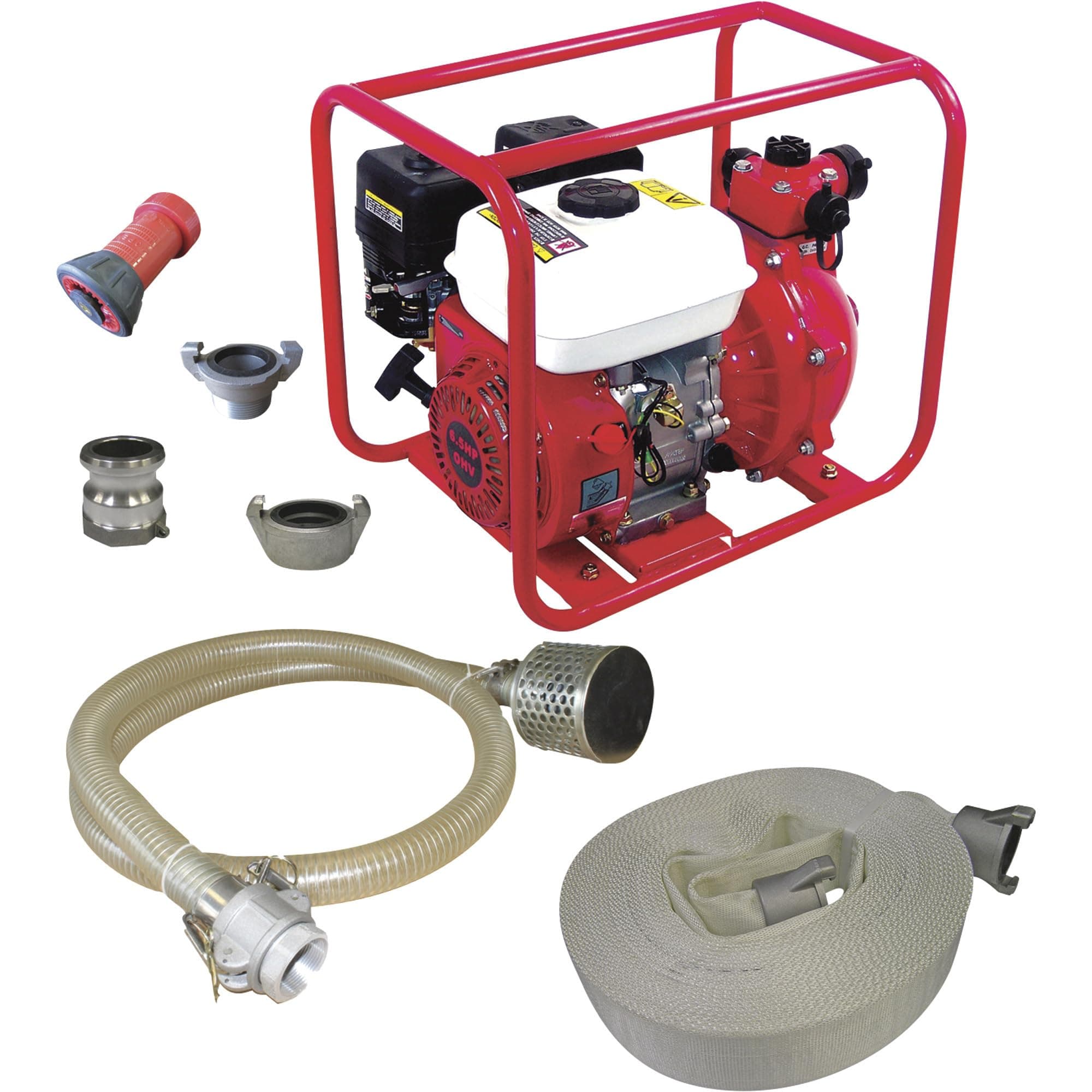 Endurance Marine Self-Priming Fire Fighting System - 3600 GPH, 100 PSI, 1 1/2in. Ports, 7.0 HP, Model Number EFP1.5H