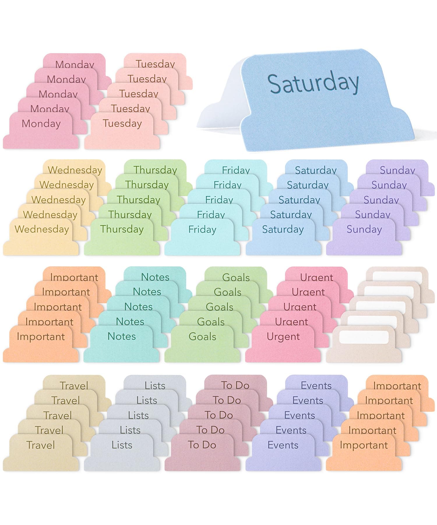 Weekly Planner Tabs, 100 Pcs, Week Tabs for Planner, Calendar Tabs for Planner, Calendar Index Sticker, Weekly Tabs Stickers, Calendar Tabs, Weekly Tabs, Week tabs