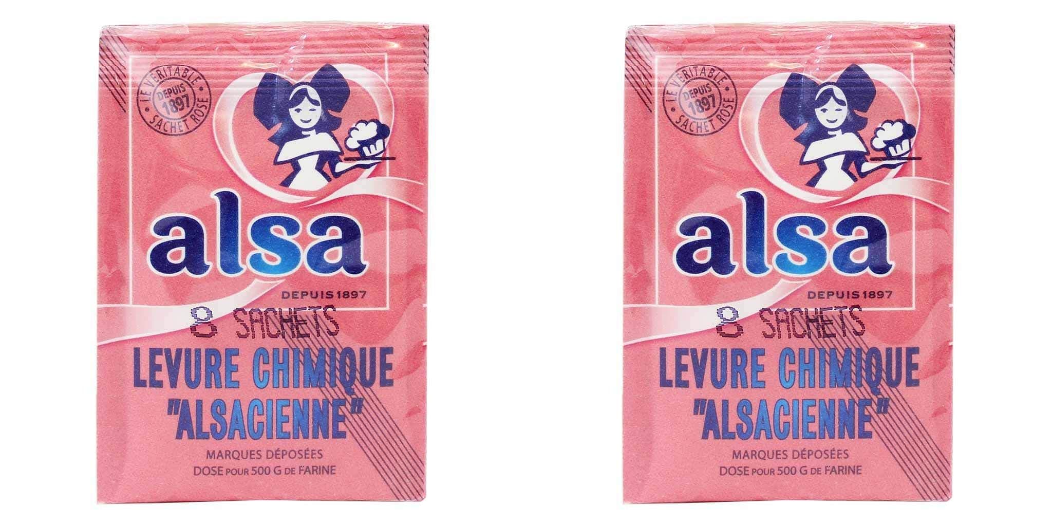 AlsaFrench Cake Baking Powder, 0.38 Ounce, 8 Count Pack of 2