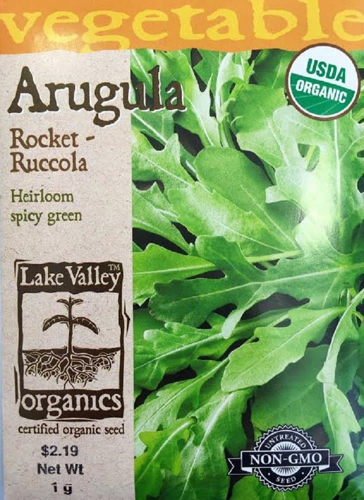Organic Rocket-Ruccola Arugula Seeds - 1 gram