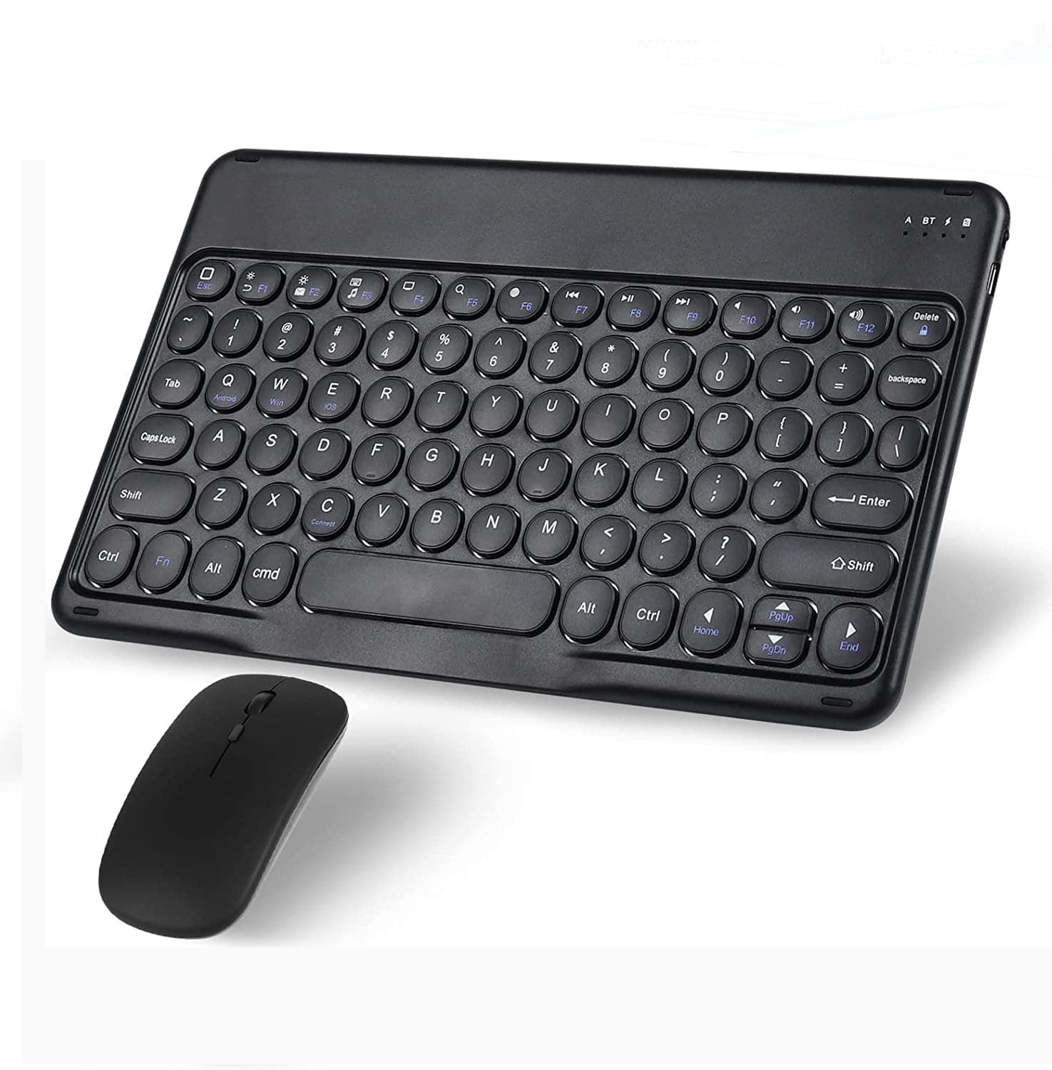 Wireless Bluetooth Keyboard and Mouse Combo Portable Mini Small Slim Typewriter Compact Ergonomic Travel Bluetooth Keyboard Mouse for iPhone iPad Mac MacBook Pro Laptop Android Phone Samsung Tablet