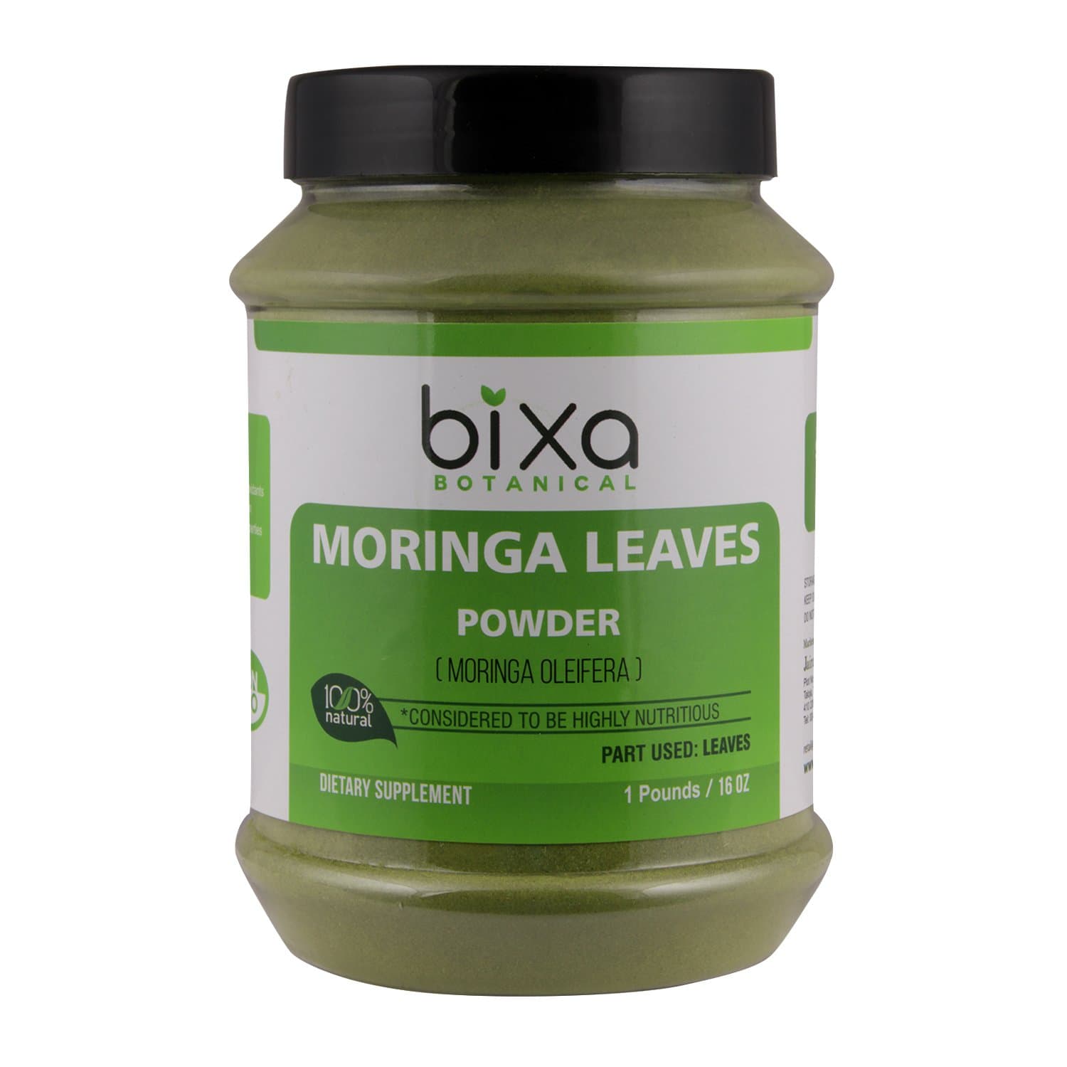 Moringa Leaf Powder (Moringa Oleifera) 16 Oz (1 Pound) Pack of 1, Multi-Vitamin Green Super Food Supplement ǀ Helps in Joint Pain and Blood Circulation ǀ Pure Natural Nutrition Supplement