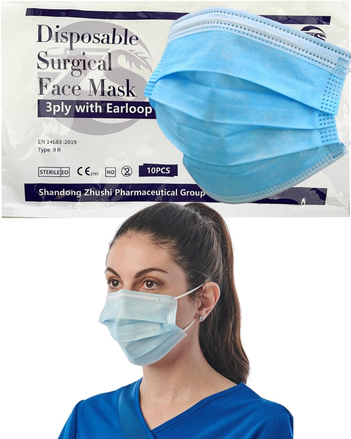50 PCS Disposable Face Mask 3 Layers Filter Non-Woven Anti Dust Ear Loop Comfort