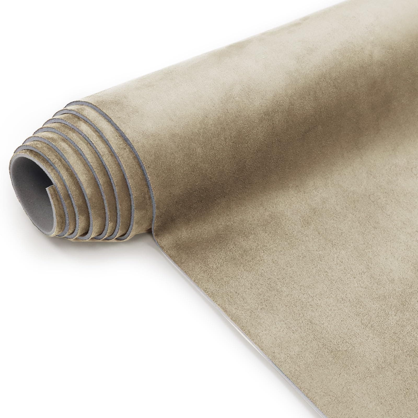 Suede Headliner Fabric with Foam Backing Material - Automotive/Home Micro-Suede Headliner Flame Retardant Fabric for Car Replacement/Repair/DIY (Beige 36 * 60 Inch)