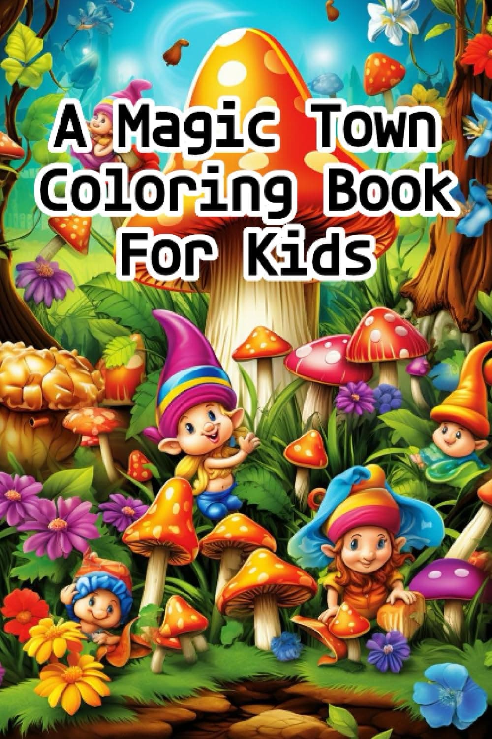 A Magic Town Coloring Book For Kids