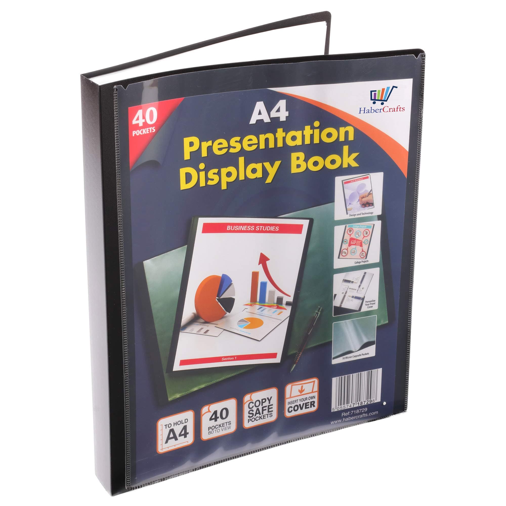 A4 Display Book Certificate Folder 40 Pocket Display Folders with Plastic Pockets Presentation Folder with Plastic Sleeves Polly Pocket Folder File (A4 Size - 40 Pockets - 80 Views - 3 Display Books)