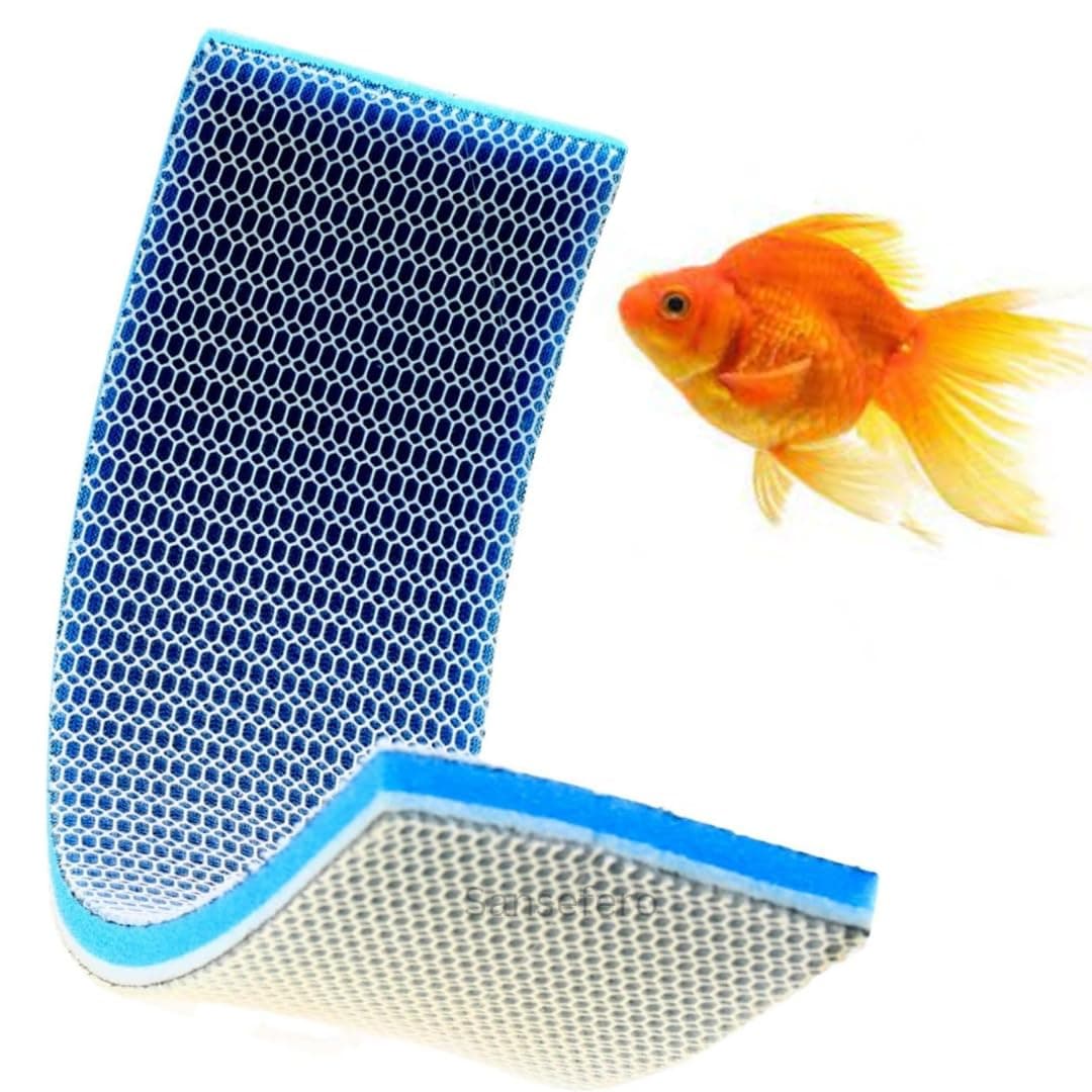 8 Layer High Density Filter Cotton Reusable Aquarium Filter Nano Gel Free Aquarium Filter Pad for Fish Tank with Cuttable for Aquarium/Pond Filteration (50 X 11 Cm) 8D Random Colour