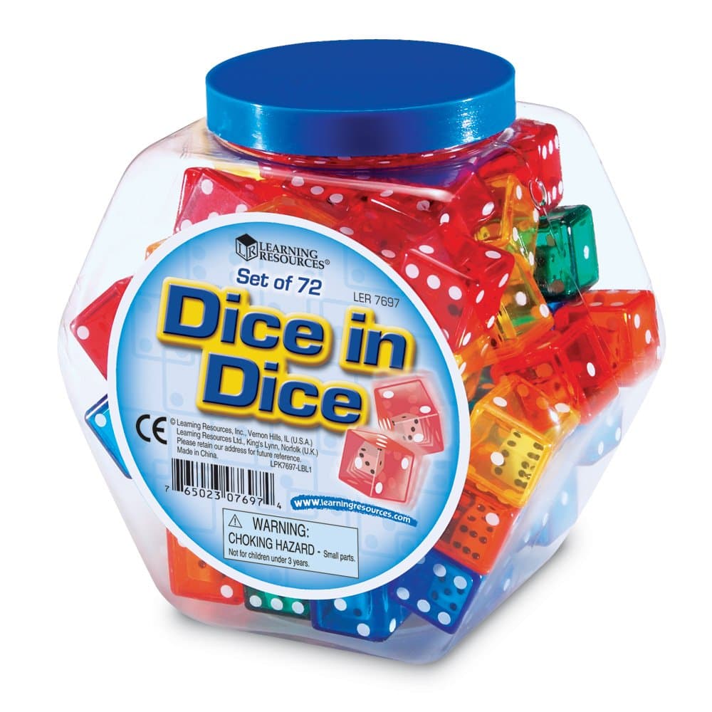 Learning Resources Dice in Dice (Set of 72)