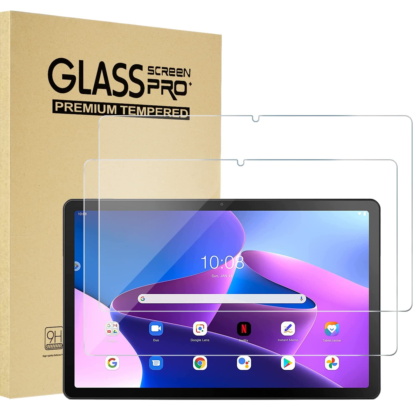 [Pack of 2] Screen Protector for 10.6 Inch Lenovo Tab M10 Plus 3rd Gen 26.9 cm (2000 x 1200, 2K Display) 2022 Protective Glass Screen Protector Clear