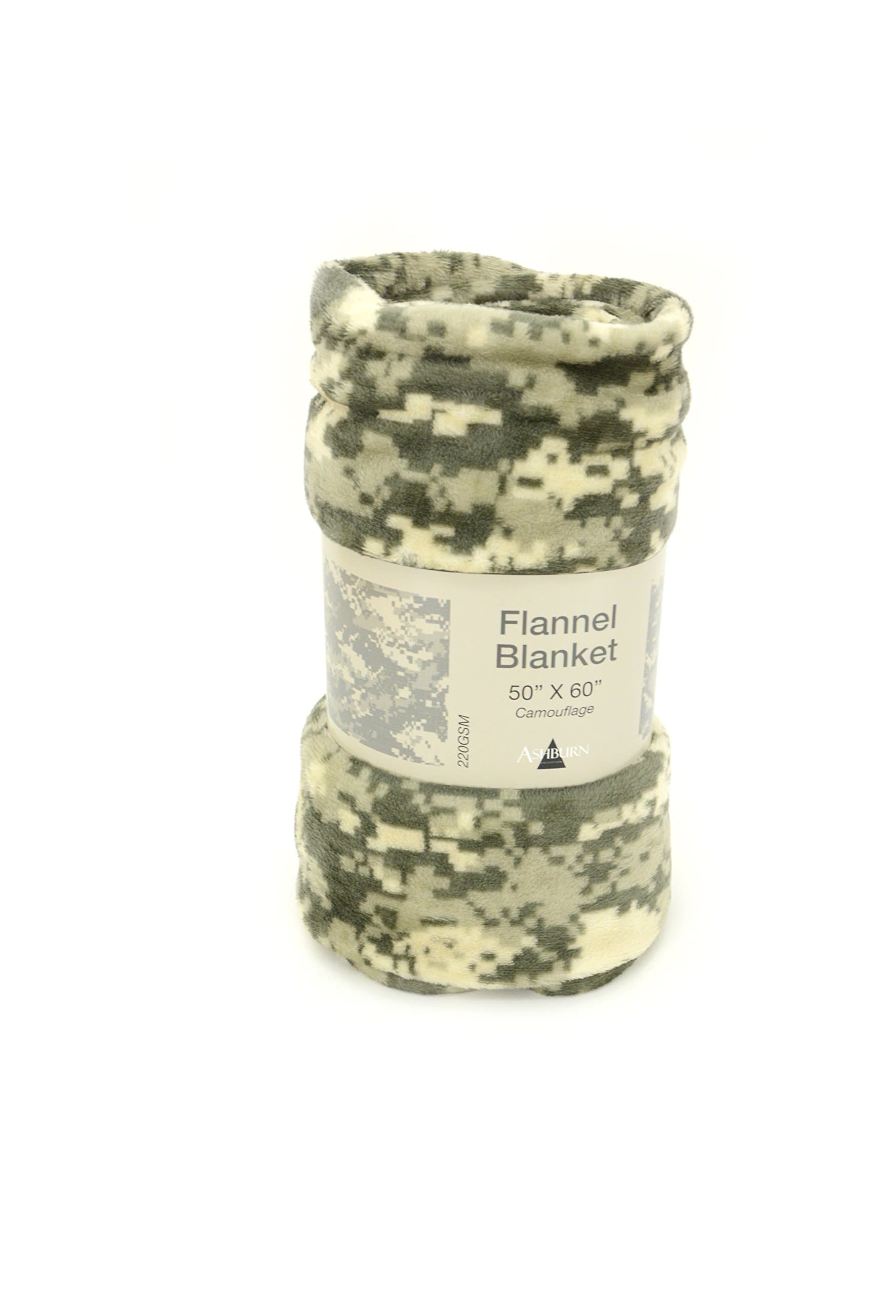 Flannel Camouflage Blanket 50"x60"