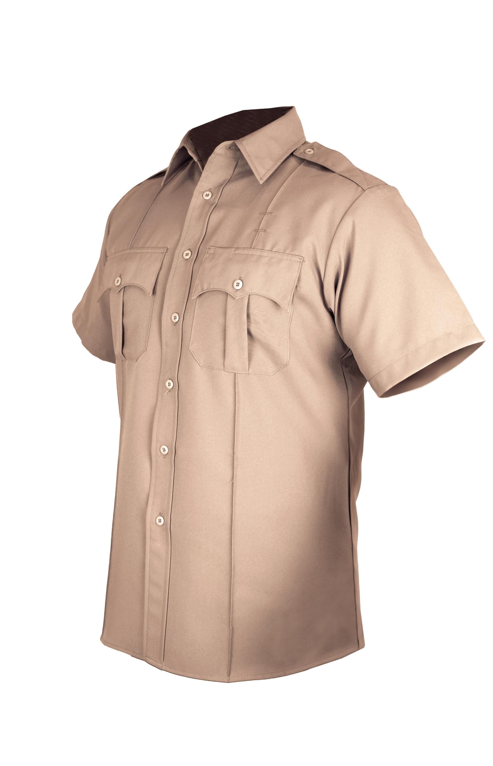 First Class 100% Polyester Short Sleeve Men's Uniform Shirt White