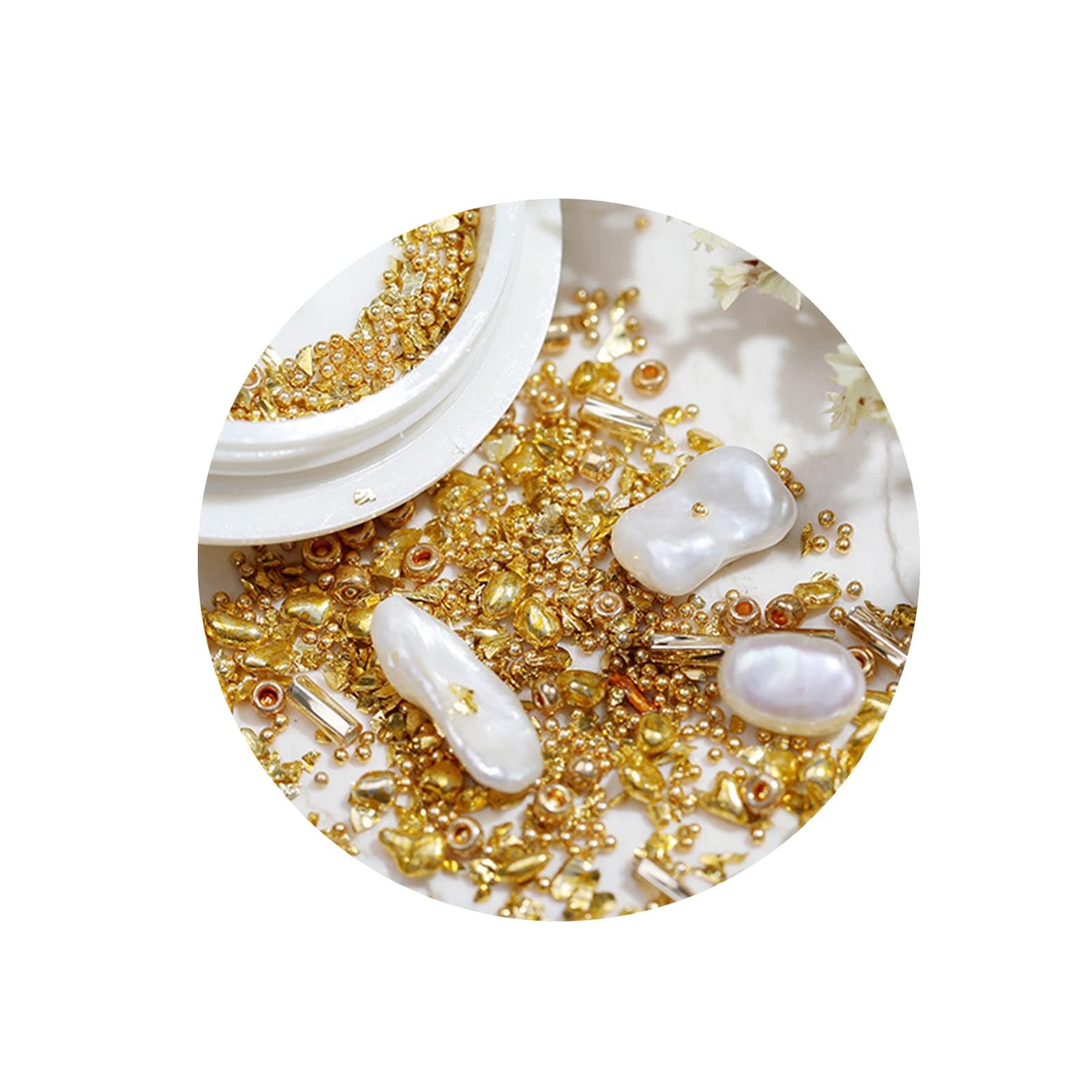 LUYANhapy9 1 Box Nail Ornament Rust-Proof Multiple Styles Luxury Imitation Pearl Style DIY Nail Art Ornaments Nail Supplies 1