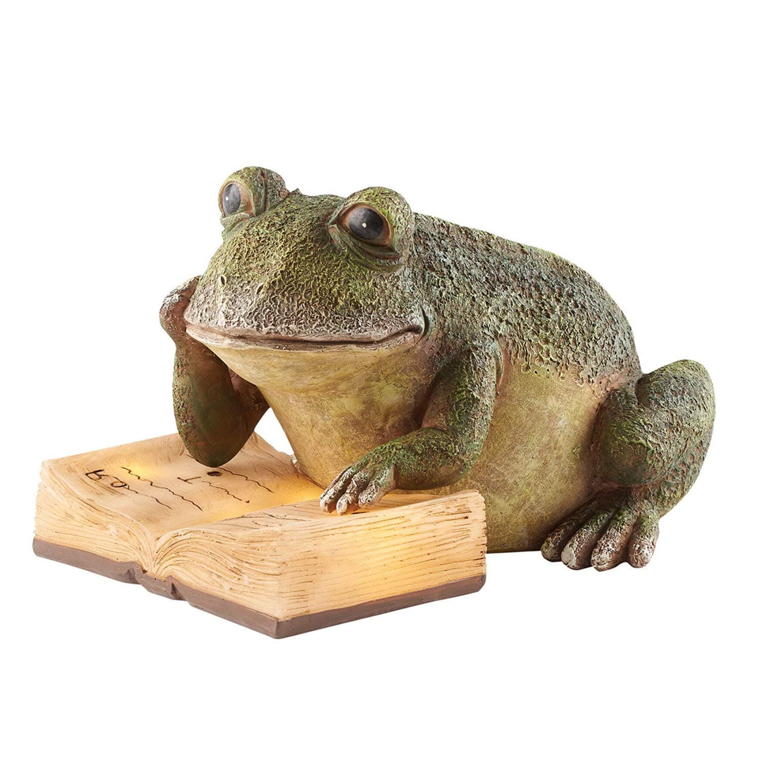 Schooling Garden Solar Resin Statuary Frog