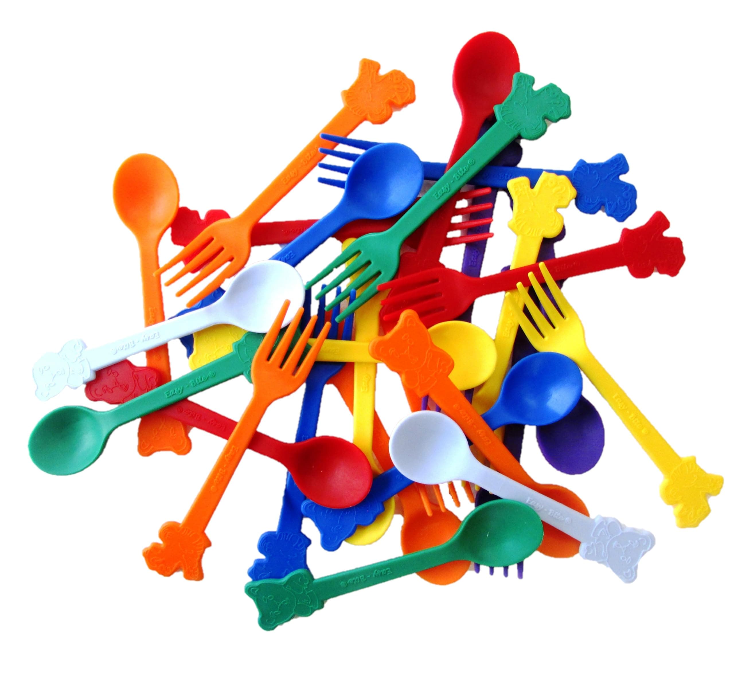 Reusable Plastic Spoon And Fork Set. 12 Spoons&12 Forks. Kids Friendly And Ideal For Birthday Parties, Get Together, Picnic, Lunch Box And More.