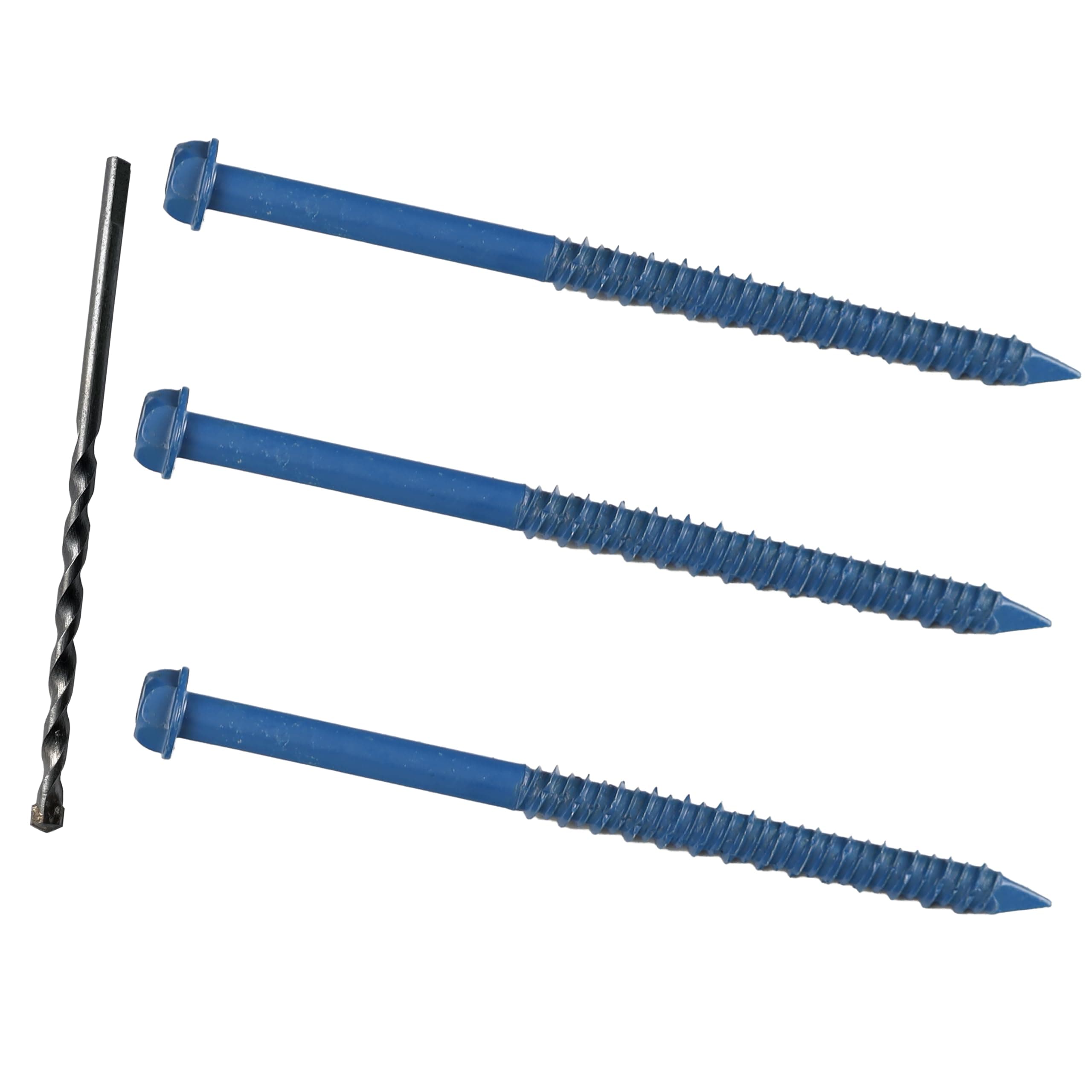 1/4 x 3-3/4" Hex Head Concrete Screw Anchor, for Anchoring to Masonry, Block or Brick (100Pcs)