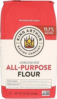 King Arthur, All Purpose Unbleached Flour, Non-GMO Project Verified, Certified Kosher, No Preservatives, 10 Pounds