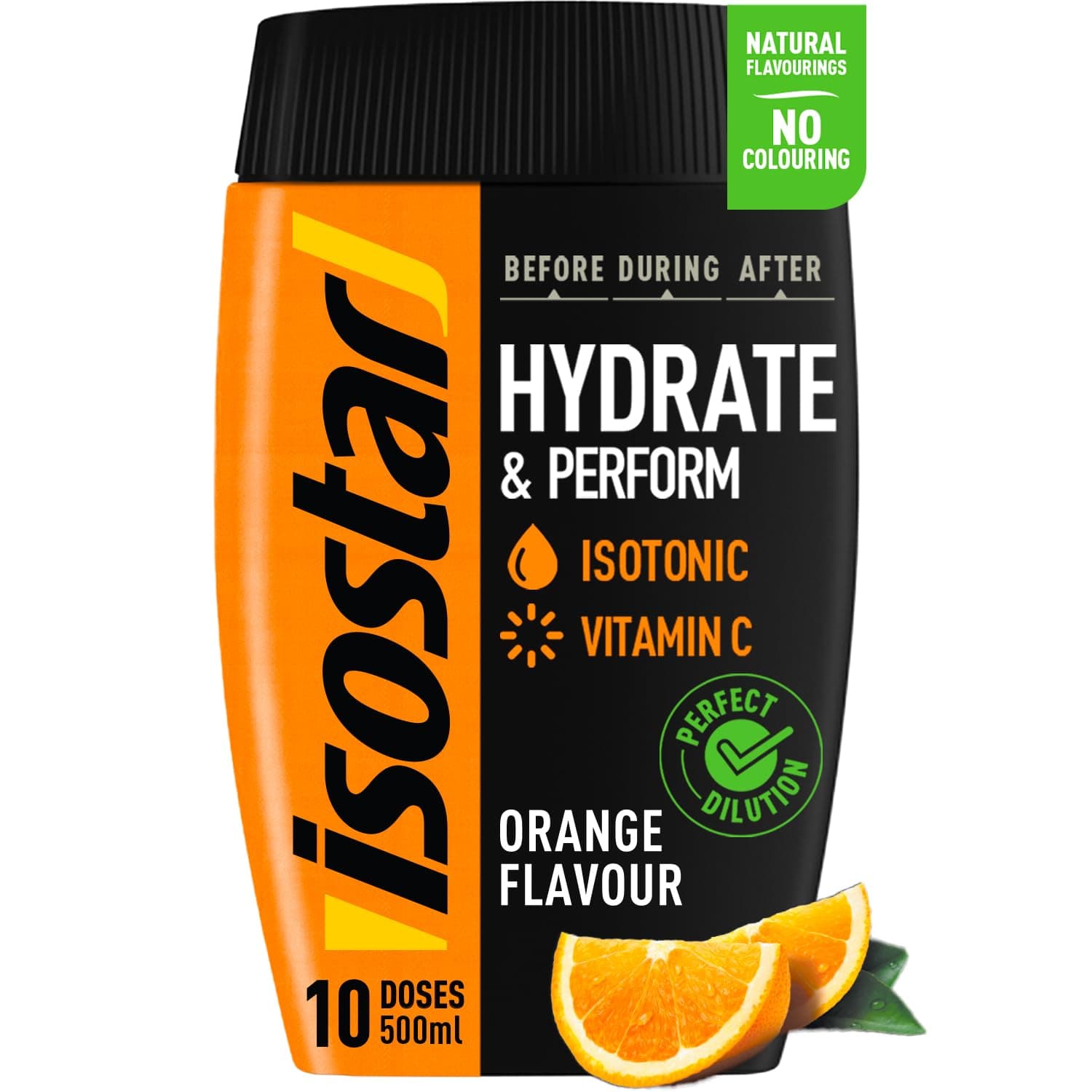 Isostar Hydrate & Perform - 400g Isotonic Electrolyte Drink - Electrolyte Solution to Support Athletic Performance - Orange