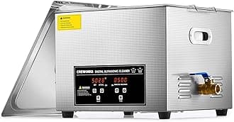 - CREWORKS 360W 15L Stainless Steel Cleaning Machine, 4 gal Ultrasound Cleaner with Heater and Timer, Digital Sonic Cleaning Machine for Professional Jewelry Tool Watch Glasses Retainer Parts Cleaning