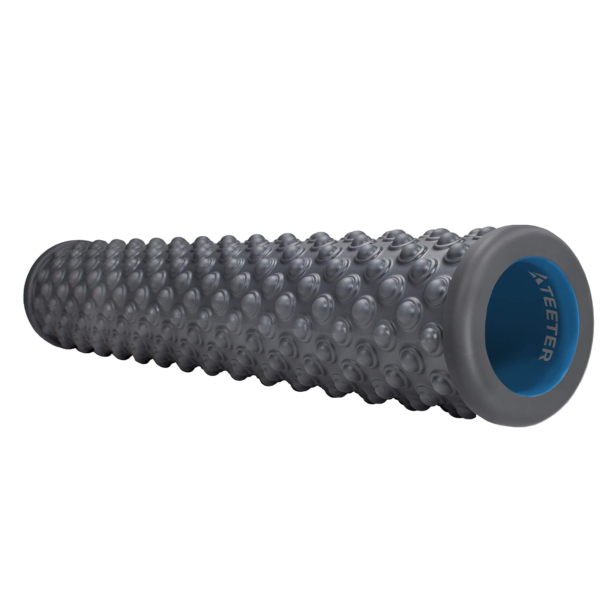 Teeter Massage Foam Roller - Textured for Deep Tissue Muscle Relief to Boost Recovery, Flexibility, Mobility - Back Pain Relief, Sports Massage, Myofascial Release (More firm (gray/bumpy), 26)