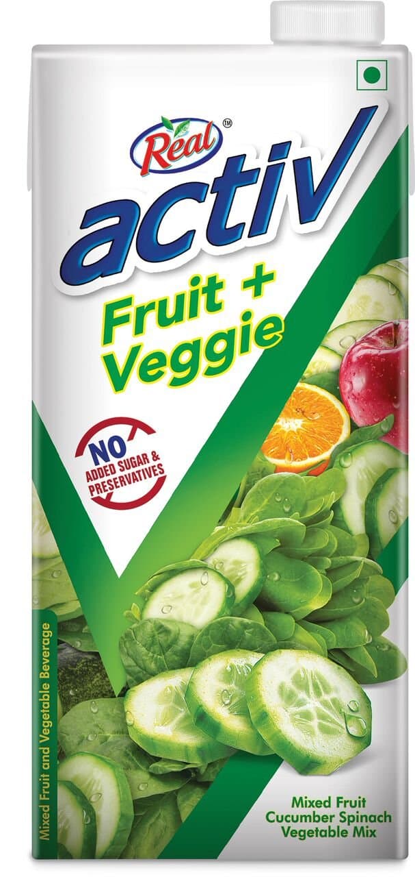 Real Activ Cucumber Spinach Juice, 1L