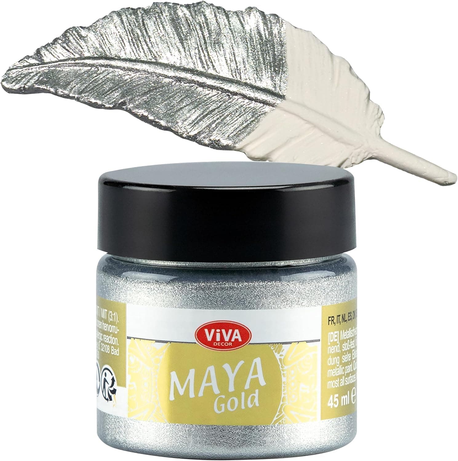 Viva Decor 50 ml Maya Gold Paint, Silver