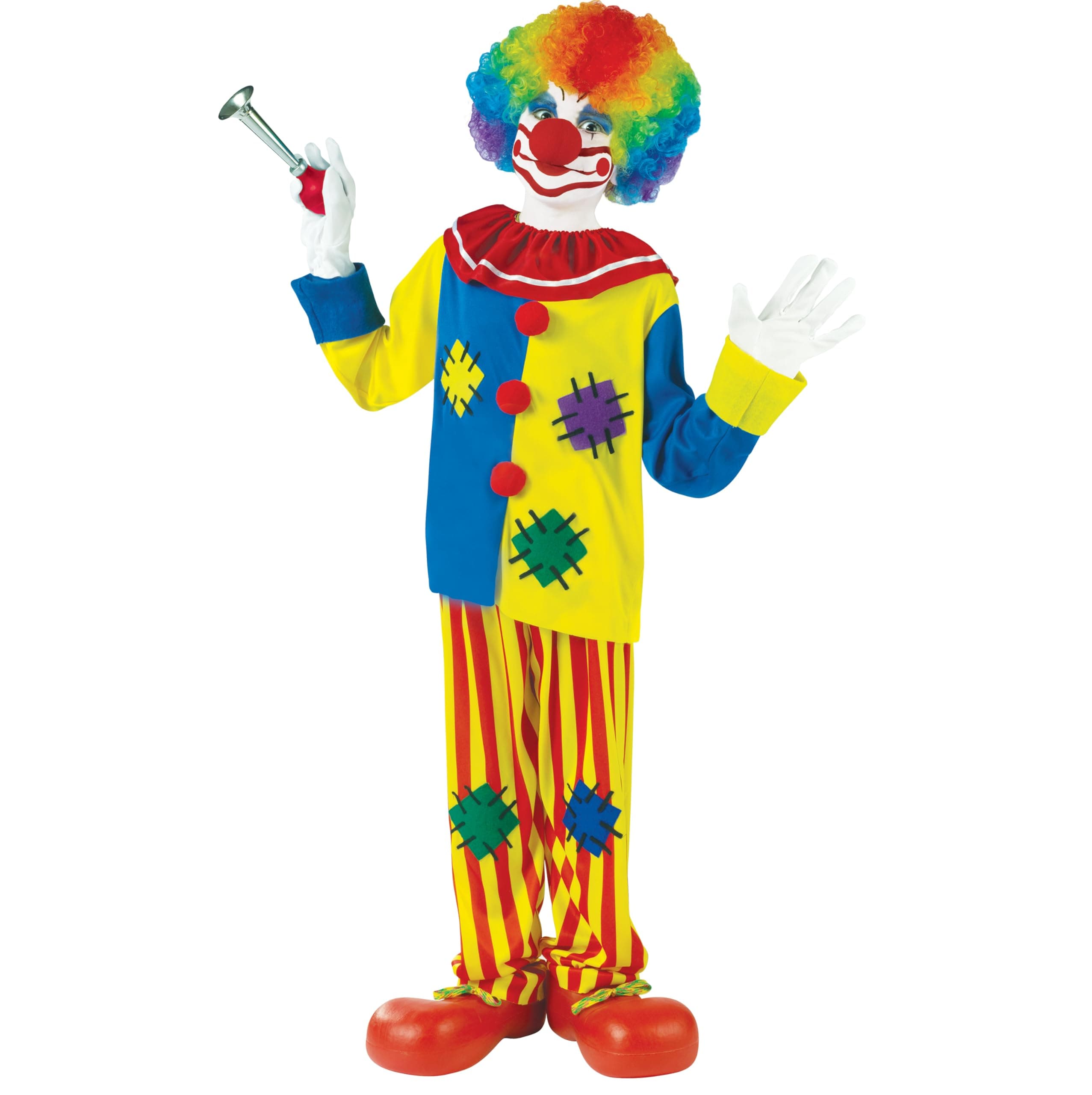 Fun World Big Top Clown Costume, Large 12-14, Multicolor