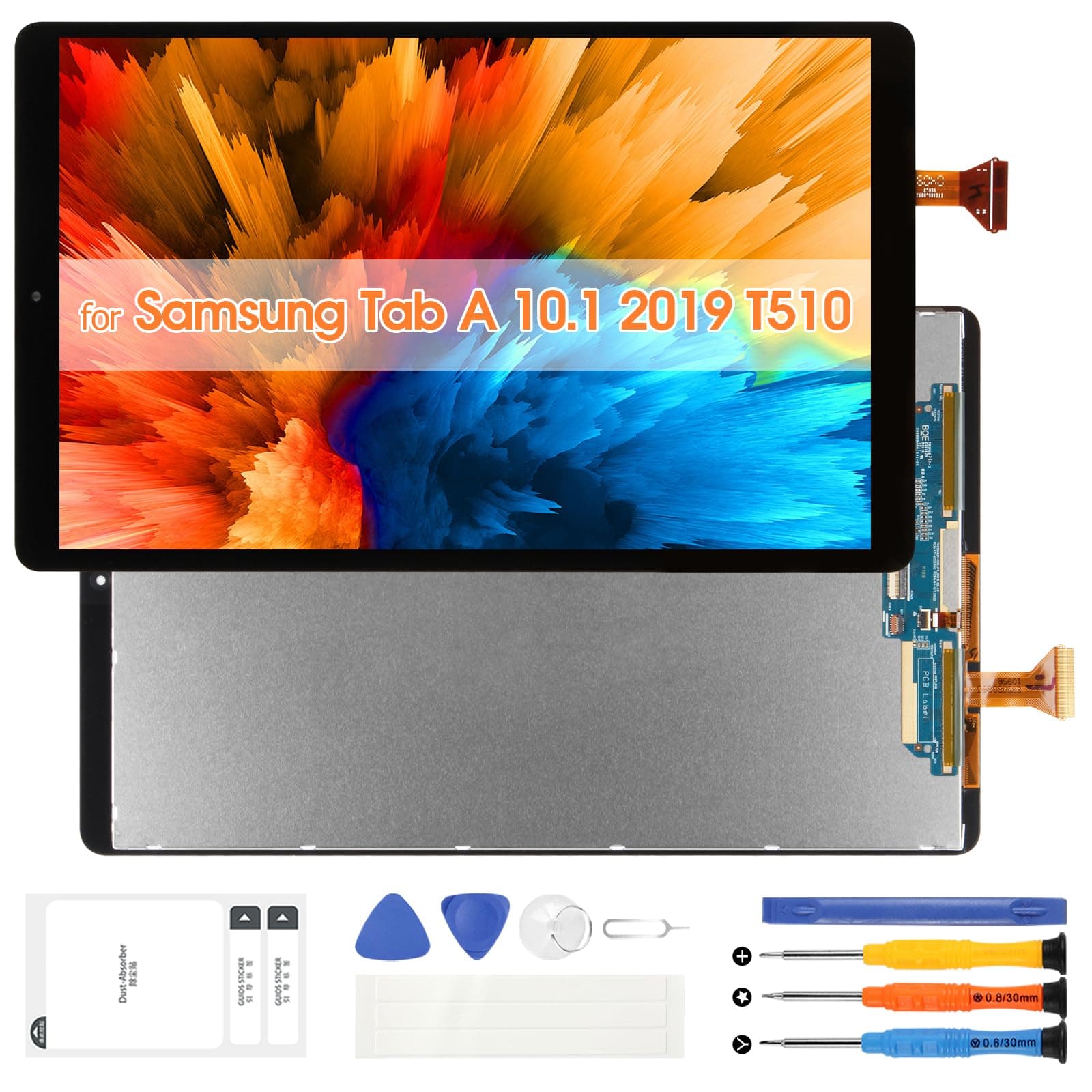 Screen Replacement for Samsung Galaxy Tab A 10.1 2019 LCD Display, LCD Screen Replacement forSamsung Galaxy T510 T515 SM-T510 Touch Screen Digitizer Assembly with Repair Kits