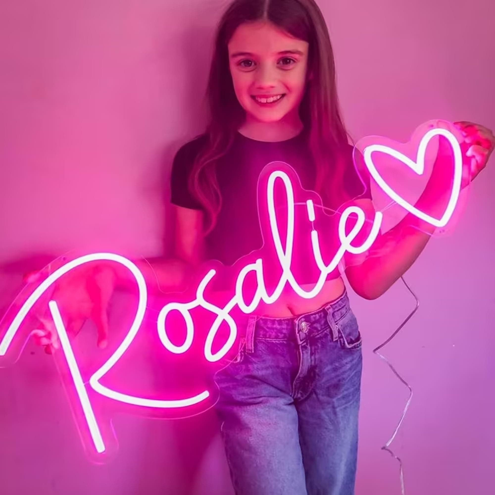 JEMESI Custom Neon Signs for Wall Decor, Personalized Name Dimmable LED Neon Light Signs for Bedroom Birthday Bar Wedding Party Valentine’s Gift (Optional 18” to 55”)