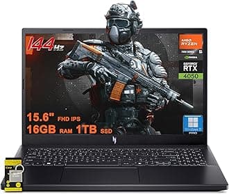 acer Nitro V 15 Gaming Laptop 15.6" FHD IPS 144Hz AMD 6-Core Ryzen 5 7535HS 16GB RAM 1TB SSD GeForce RTX 4050 Backlight USB-C Win11Pro ICP Accessory