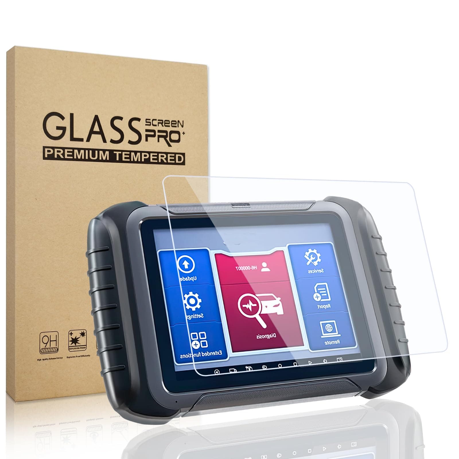 8 Inches Tempered Glass Screen Protector for Xtool D8/ D8BT/D8S/D8W, 8-inch Protective Film Replacement for Xtool Scanner