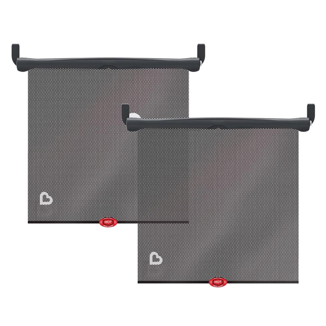 Munchkin White Hot Car Window Shade Set of 2 | Baby Sun Shades with UV Protection for Kids | Removable Sun Shade Set with Heat Indicator fits Most Vehicles| Essential Travel & Baby Car Accessories