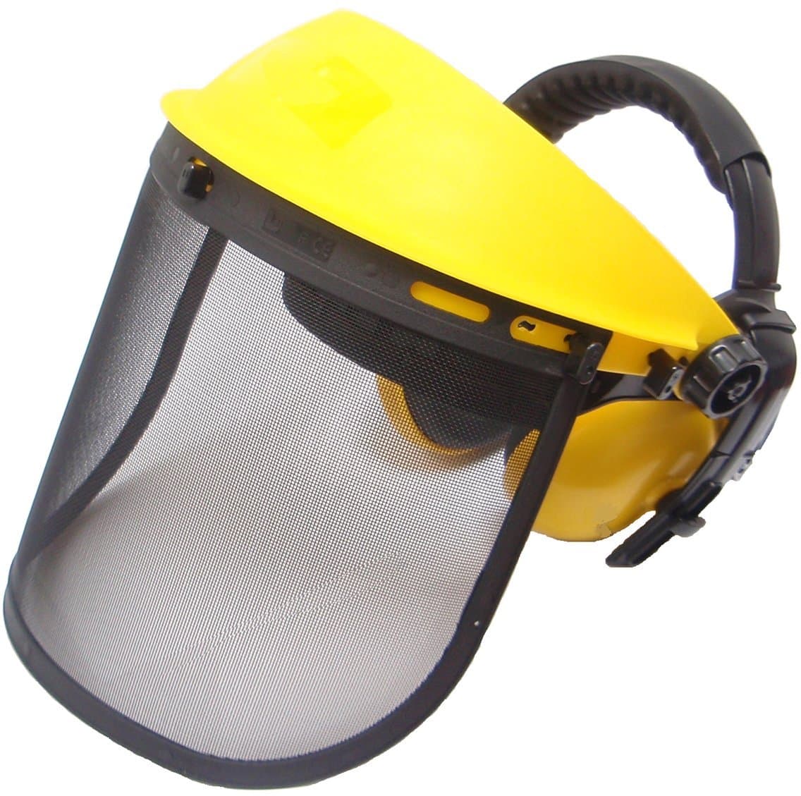 Jasper Browguard Face Shield Mesh Visor with Ear Muffs - ANSI Z87.1 CE EN1731 - For Chainsaw, Trimmer, Pole Pruner, Blower