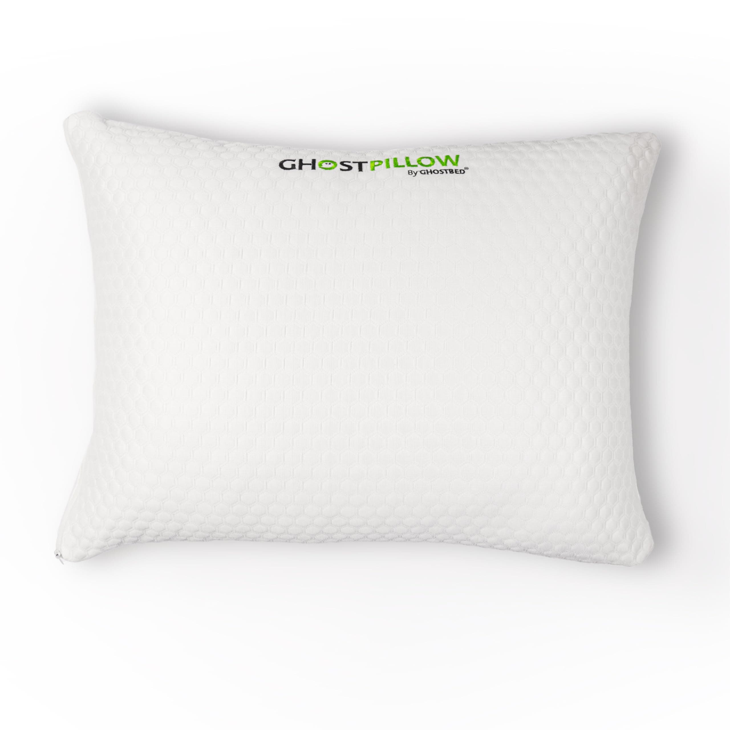 GhostBed Shredded Memory Foam Pillow with Adjustable Gel Memory Foam and Cooling Breathable Cover - Standard Size Shredded Memory Foam Pillows CertiPUR-US Certified 1-Pack