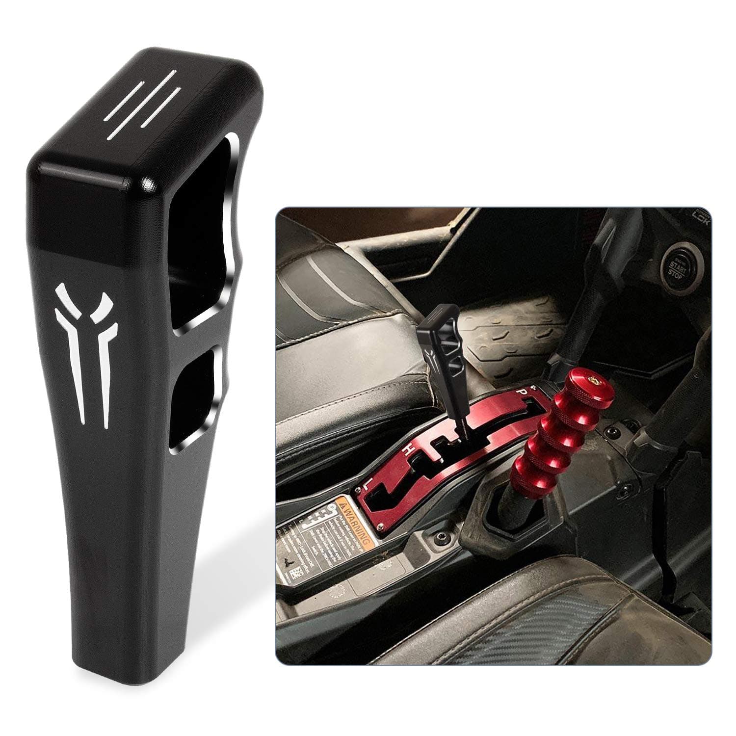 UTV Shift Knob Gear Selector Shift Knob Grip Aluminum Compatible with 2017-2024 Can Am Maverick X3 / X3 MAX Replace 715004866