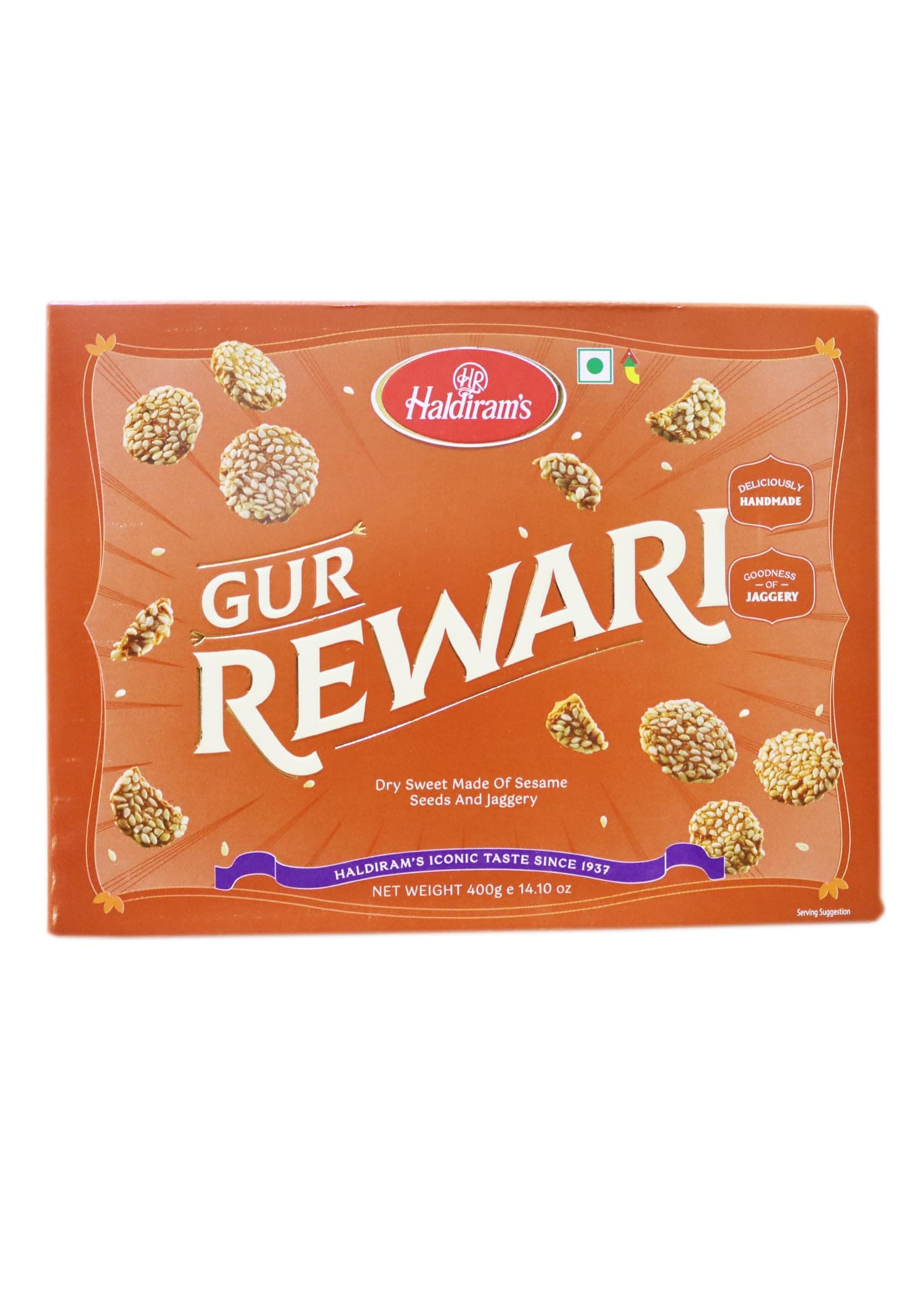 Gur Rewari Indian Sweet Sesame Candy in Pack 400g