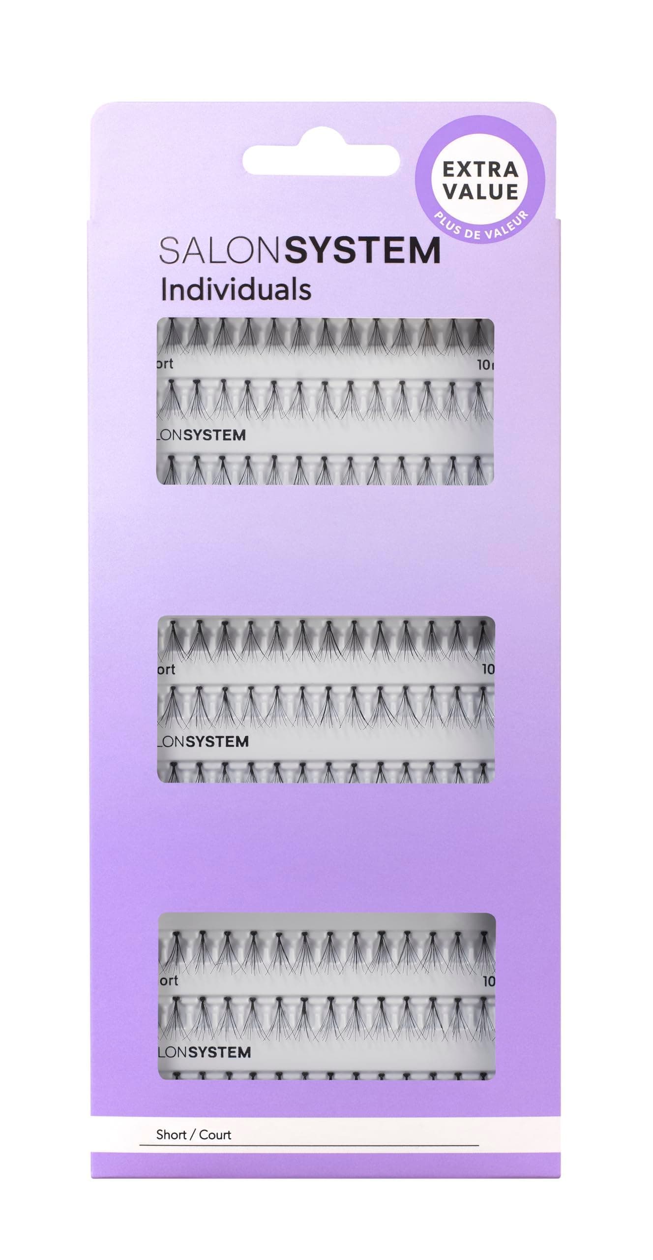 Salon System Individual Lashes SALON VALUE PACK Black Short