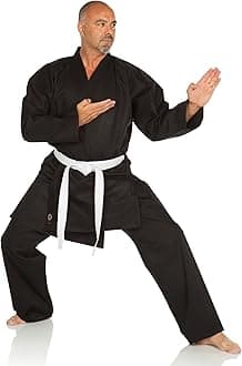 Medium Weight Karate GI Middleweight Martial Arts Karate Uniform - 9.5 oz Cotton, White Belt Included