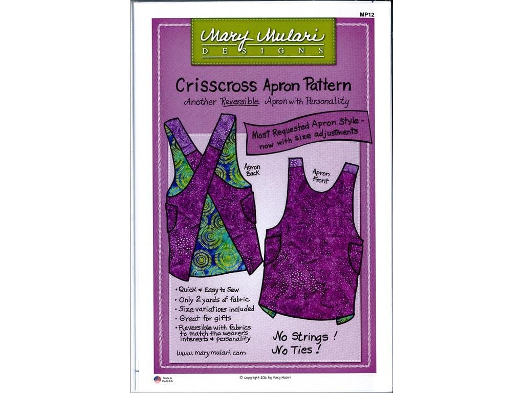 Crisscross Apron Sewing Pattern - Beginner-Friendly, Reversible, Adjustable, No-Tie Design – Easy-to-Follow Instructions for Craft & Kitchen Apron
