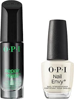 OPI Repair Mode Bond Building Nail Serum, Patented Ulti-Plex Technology ™, Keratin Protein, Clear, 0.3 fl oz + OPI Nail Envy, Strengthening Treatment, Clear, Original, 0.5 fl oz, Vegan Formula