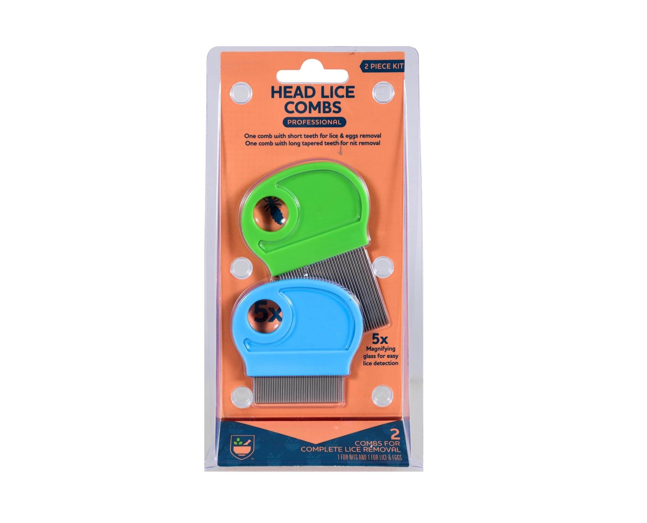 Rite Aid Head Lice Combs with Built- in LED Magnifiers - 2 Piece Kit | For Head Lice Treatment & Nit Removal, Package may vary