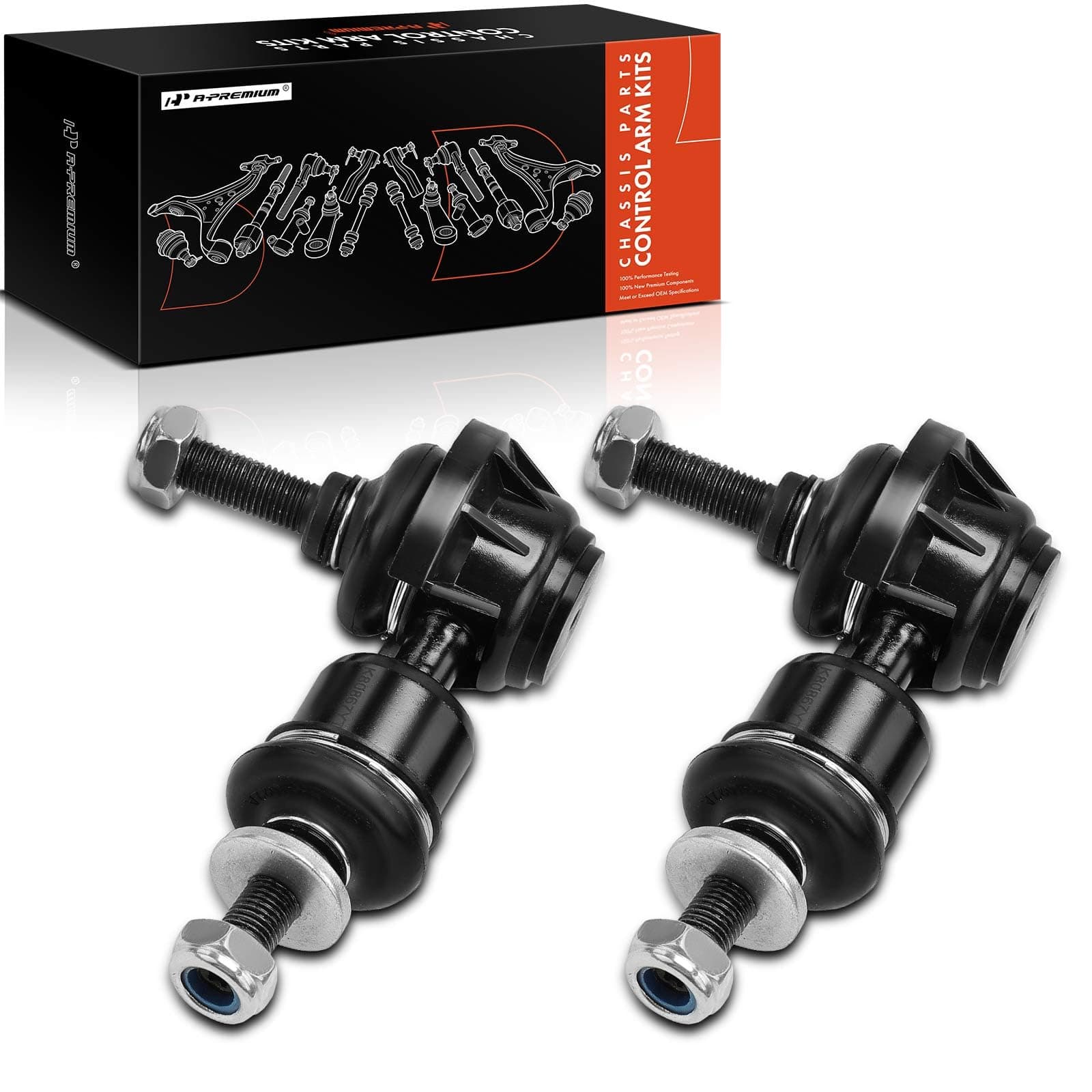 A-Premium 2Pcs Rear Sway Bar Link Stabilizer Link Kit Compatible with Mazda 3 2004-2013, 5 2006-2010/2012-2017, 3 Sport 2009-2013 & Volvo S40 2004-2011, C30 2007-2013, C70 2006-2013, V50 2005-2011