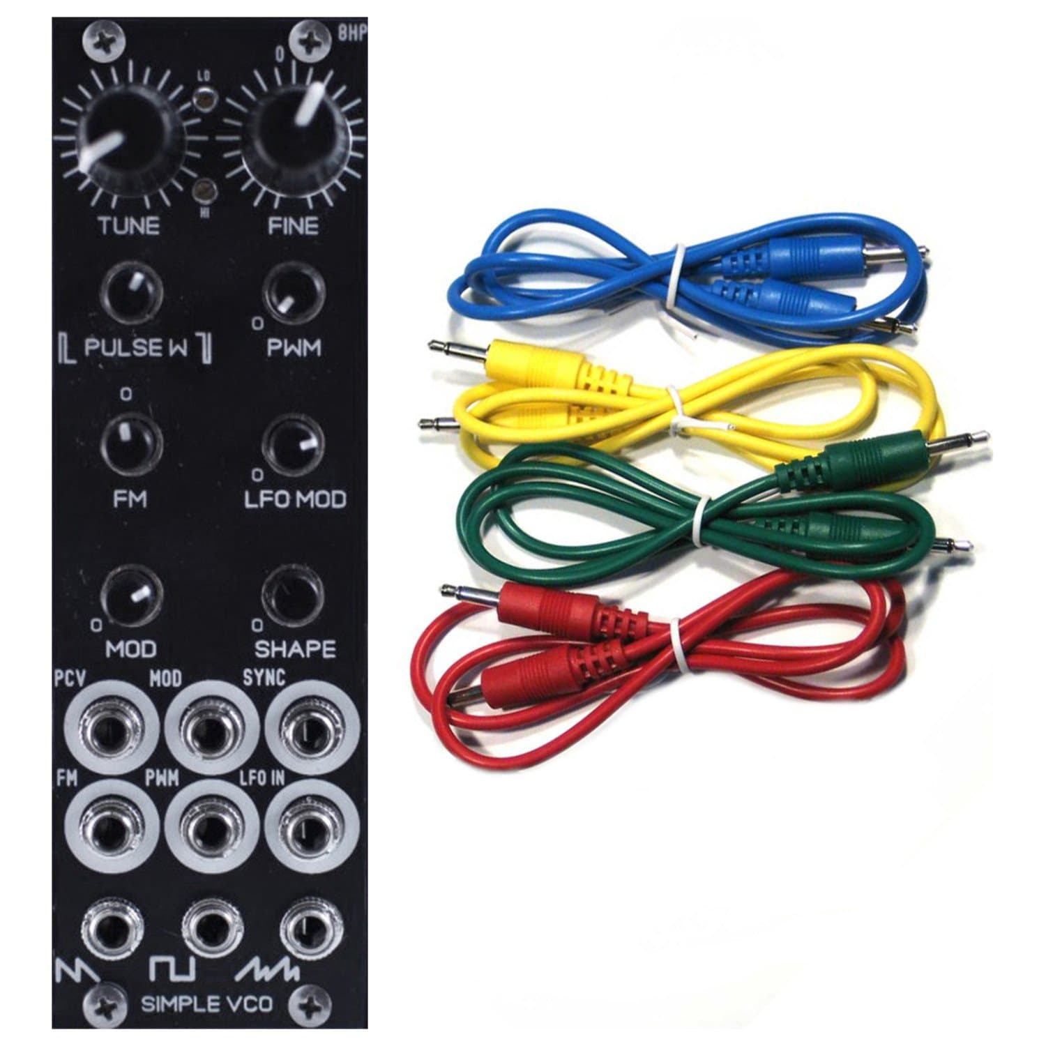 Blue Lantern Simple VCO Saw Core Oscillator Eurorack Module w/ 4 Cables